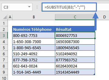 fonction substitue remplacement texte simple