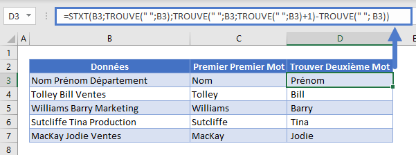 formule trouver deuxieme mot texte