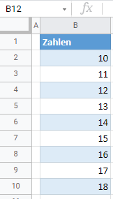 google sheets Zellenwert beschränken 4