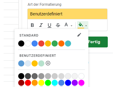 google sheets doppelte Werte hervorheben Format