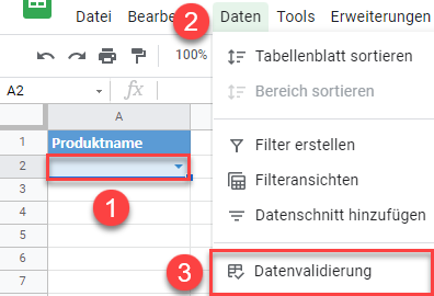 google sheets dropdown aktualisieren 3