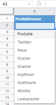 google sheets dropdown aktualisieren 9