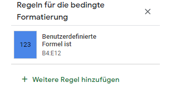 google sheets jede zweite Zeile hervorheben zweite Regel