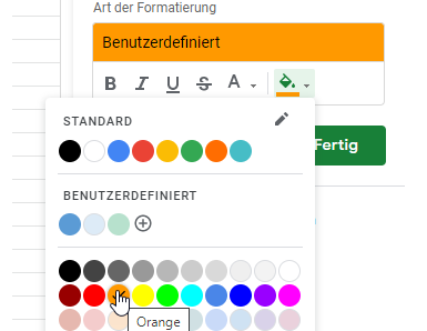 google sheets mehrere Bedingungen weniger als Format