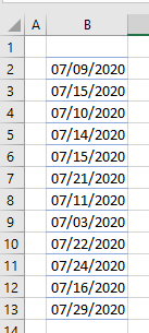 how to sort dates list