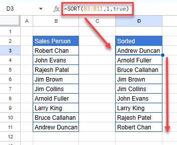 how to sort gs formula SORT