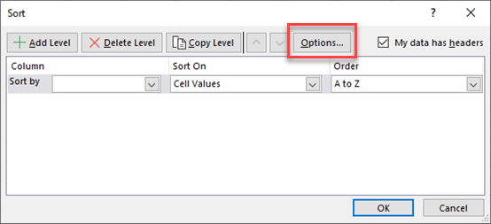 how to sort-horizontal 3