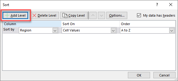 how to sort multiple add row