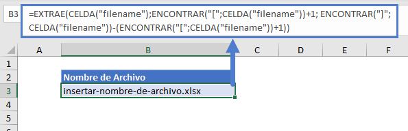 insertar nombre de archivo