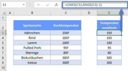 letztes zeichen rechts entfernen