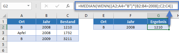 median wenn mehrere kriterien