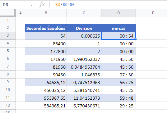 menu format date heure minute resultat google sheets