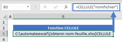 obtenir nom feuille fonction cellule