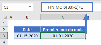 premier jour mois fin mois 2