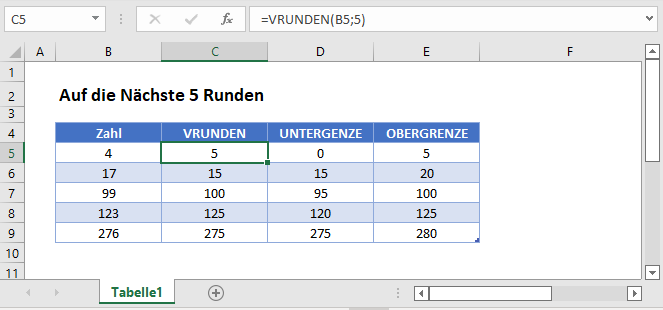 runden naechste 5 hauptfunktion