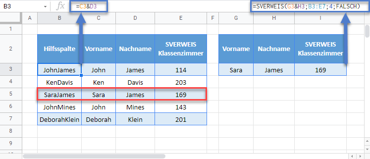 sverweis verketten google sheets