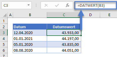 text in zahlen umwandeln datwert funktion