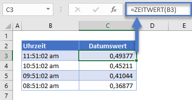 text in zahlen umwandeln zeitwert funktion