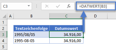 textzeichenfolge datum datwert funktion