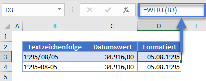 textzeichenfolge datum wert funktion formatiert