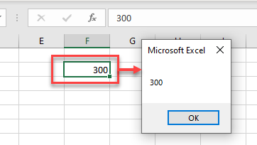 vba activecell msgbox