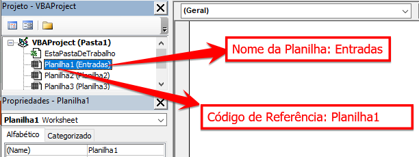 vba nome referencia planilha