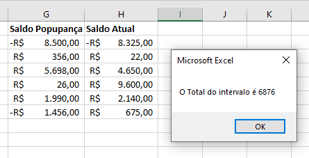 vba soma resultado