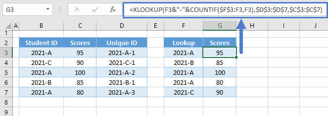 xlookup duplicate values