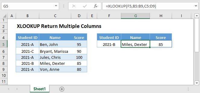 xlookup return multiple columns