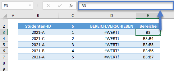 xverweis doppelte werte dynamisches array bereiche