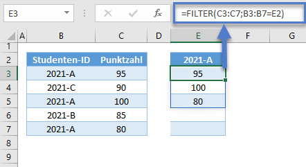 xverweis doppelte werte filter funktion