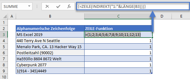 zahlen aus text entfernen zeile funktion