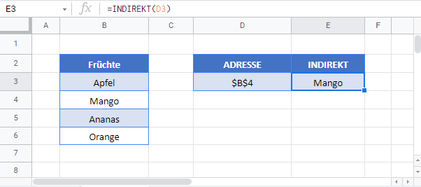 zellenwert ermitteln google sheets