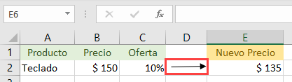 Agregar Flecha como Forma en Excel Terminada