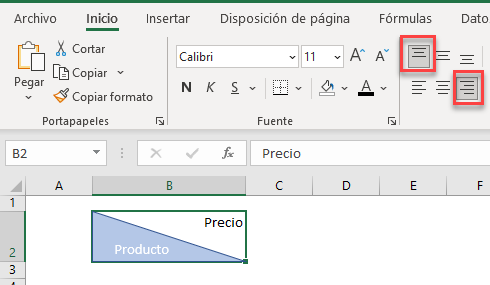 Alinear Texto en Excel