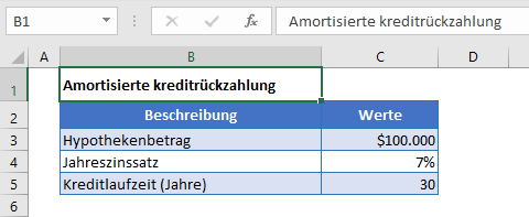 Amortisierte kreditrueckzahlungen berechnen