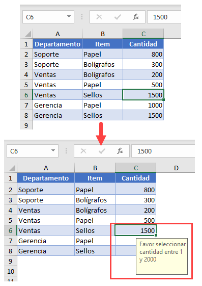 Añadir un ToolTip de Validación de Datos en Excel