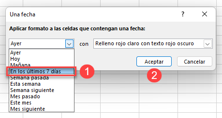 Aplicar Formato a las Celdas que Contengan una Fecha en Excel