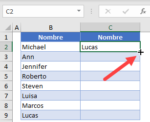 Arrastrar Fórmula en Excel