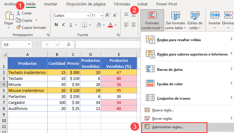 Borrar Reglas de Formato Condicional Específicas en Excel