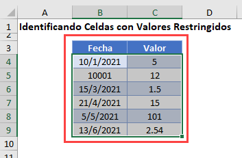 Borrar Validación de Datos Paso1