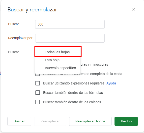 Buscar en Todas las Hojas Google Sheets