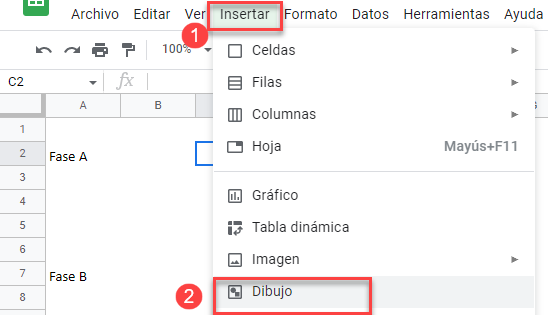 Cómo Insertar una Forma en Google Sheets