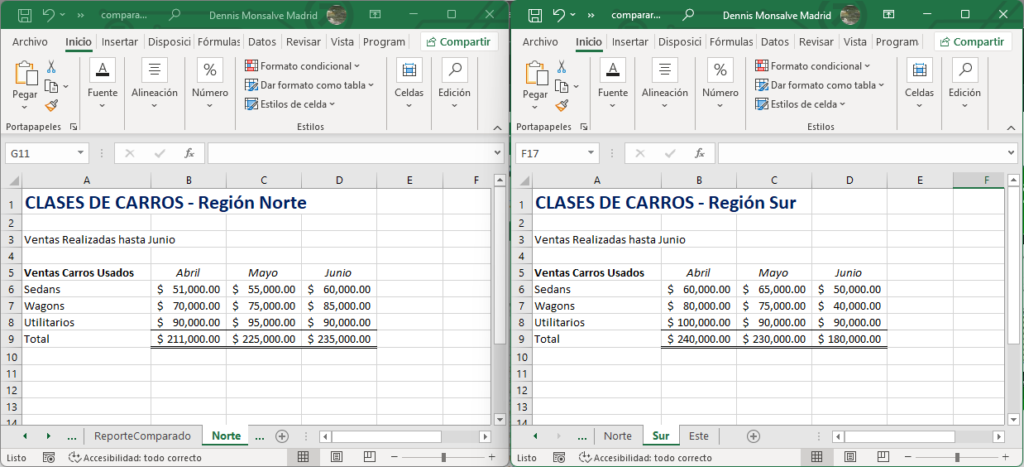 Comparar Dos Hojas en Excel