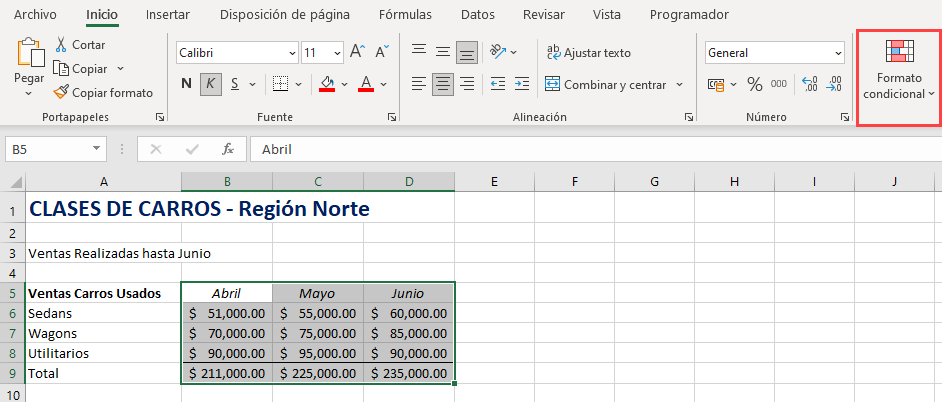 Comparar Utilizando el Formato Condicional en Excel