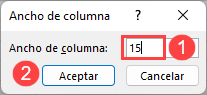 Cuadro de Diálogo Ancho de Columna