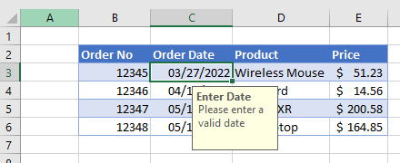 DatavalidationDates intro