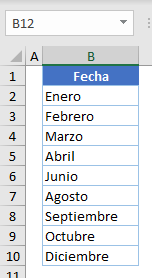 Datos Ejemplo Ordenar por Mes Ordenados en Excel