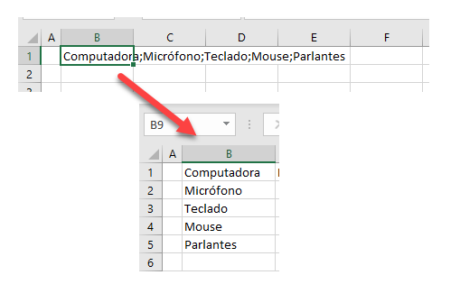 Dividir una Celda de Texto en Dos o Más Filas en Excel