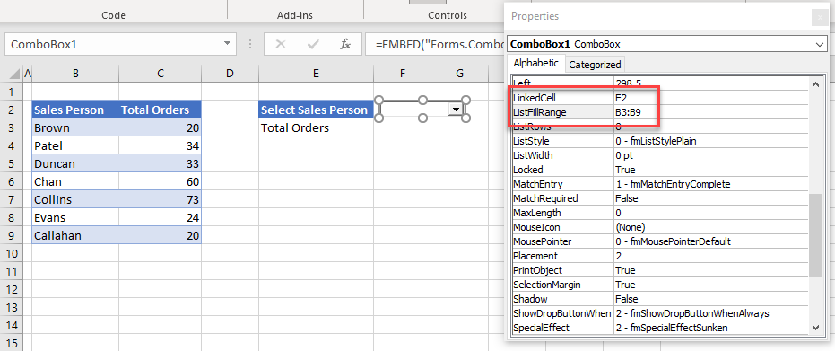 DropDownPopulates Properties